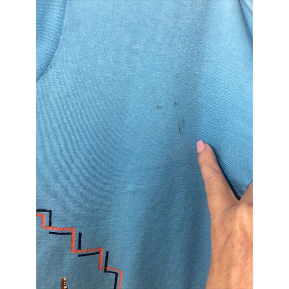 Vintage 1991 New Mexico State Fair Blue Screen Print T Shirt Southwest X Large - Picture 3 of 8